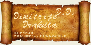 Dimitrije Drakula vizit kartica